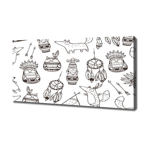 Quadro su tela Gufi indiani