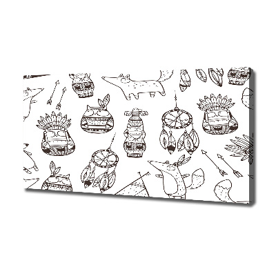 Quadro su tela Gufi indiani