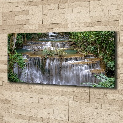 Quadro su tela Cascata nella foresta