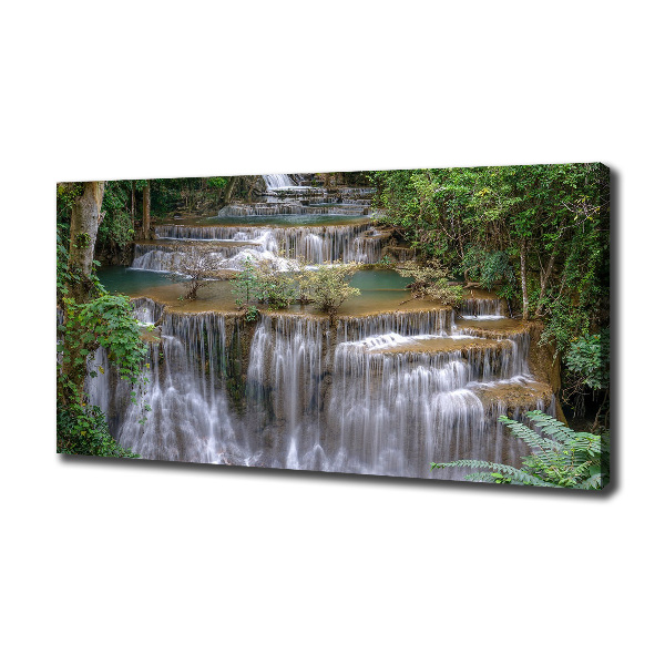Quadro su tela Cascata nella foresta