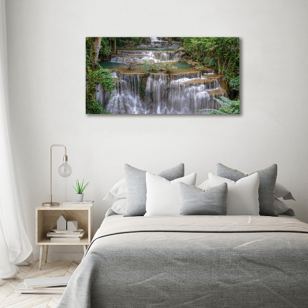 Quadro su tela Cascata nella foresta