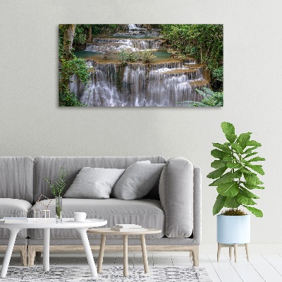 Quadro su tela Cascata nella foresta