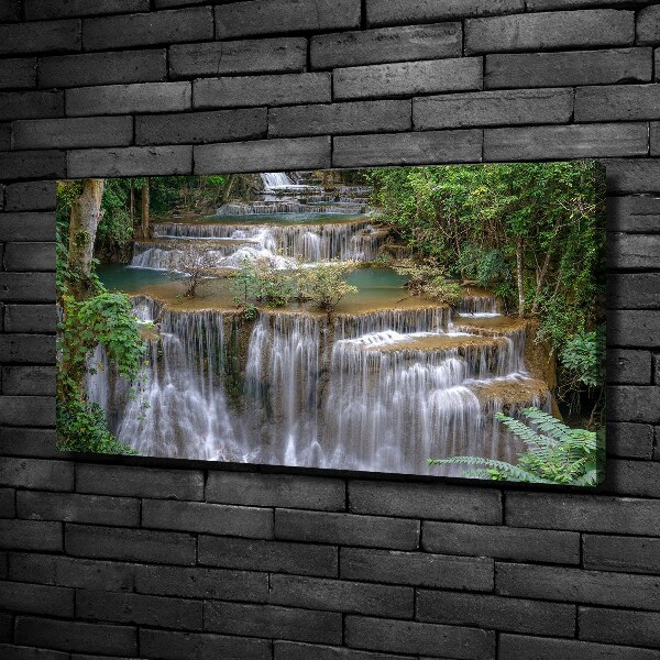 Quadro su tela Cascata nella foresta