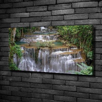 Quadro su tela Cascata nella foresta