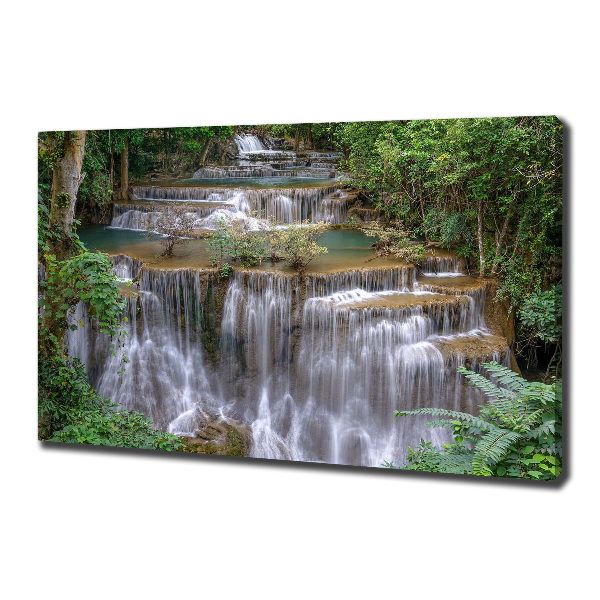 Quadro su tela Cascata nella foresta