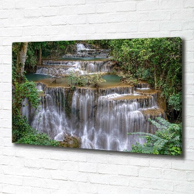 Quadro su tela Cascata nella foresta