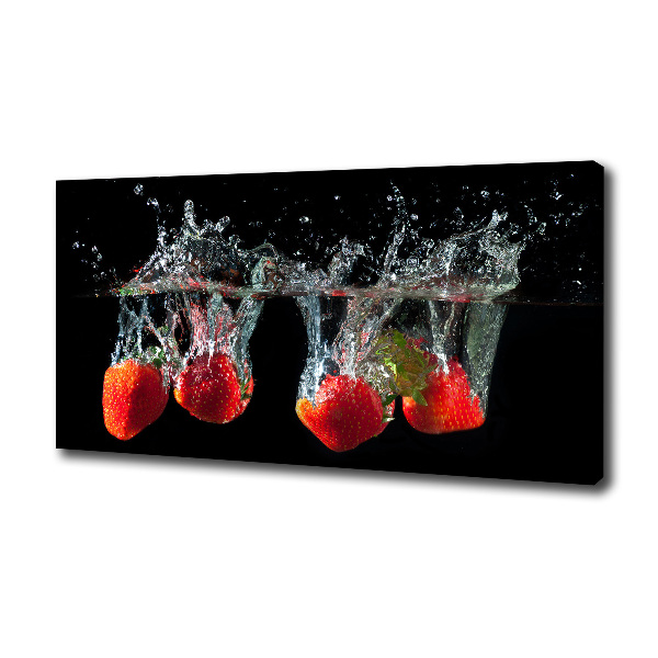 Foto quadro su tela Fragole sott'acqua
