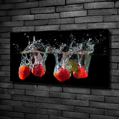 Foto quadro su tela Fragole sott'acqua