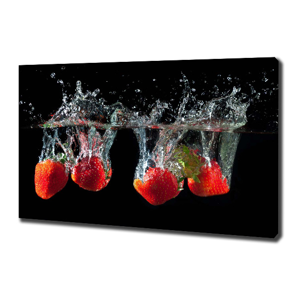 Foto quadro su tela Fragole sott'acqua