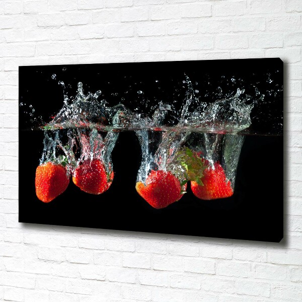 Foto quadro su tela Fragole sott'acqua