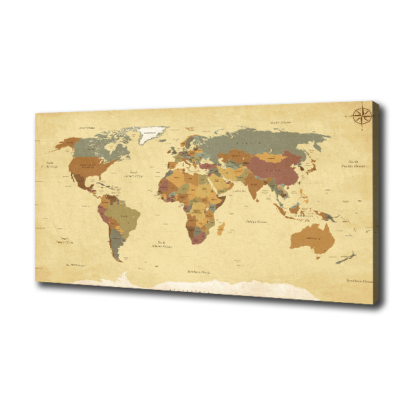 Foto quadro su tela Mappa politica