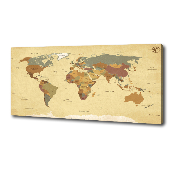 Foto quadro su tela Mappa politica