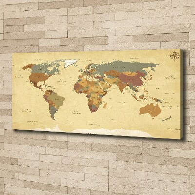 Foto quadro su tela Mappa politica