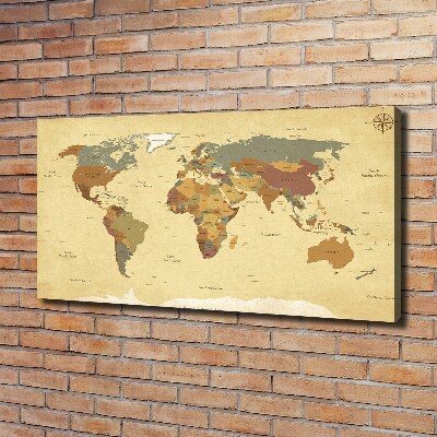 Foto quadro su tela Mappa politica