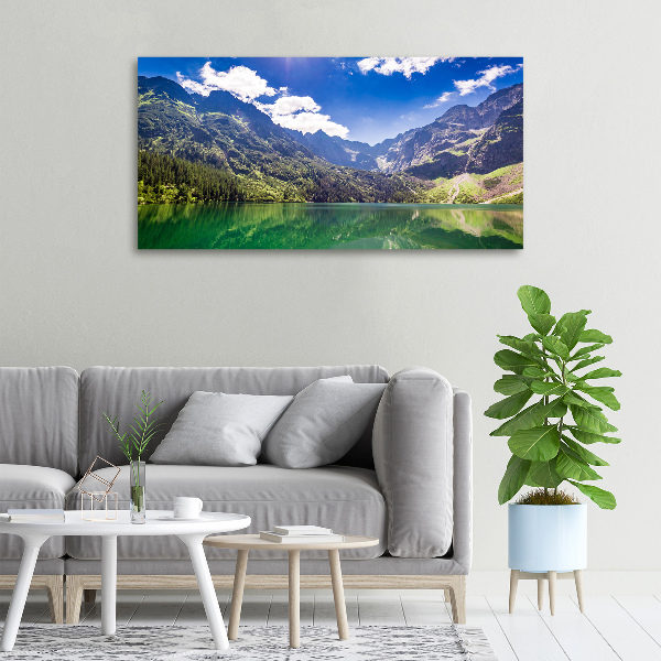 Quadro stampa su tela L'occhio del mare dei Monti Tatra