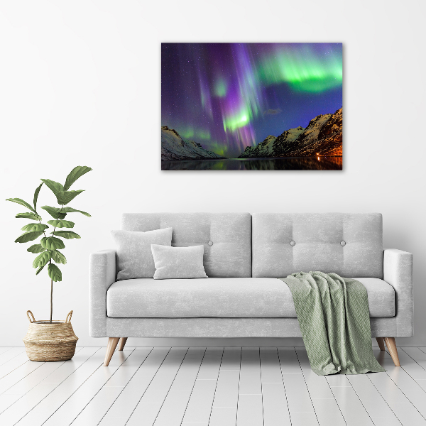 Quadro stampa su tela Aurora boreale
