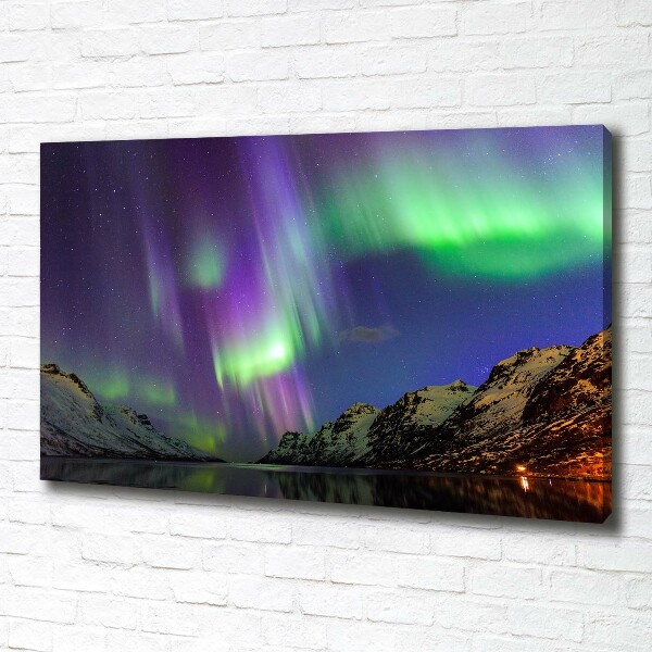 Quadro stampa su tela Aurora boreale