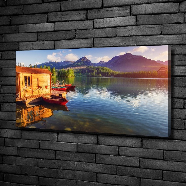Foto quadro su tela Lago tra le montagne