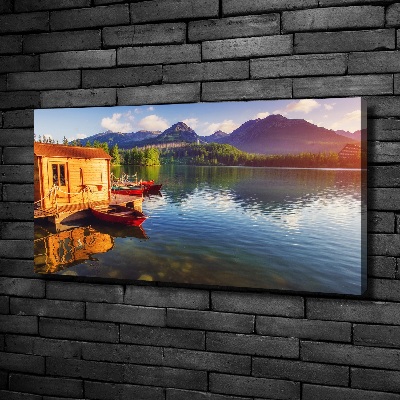 Foto quadro su tela Lago tra le montagne