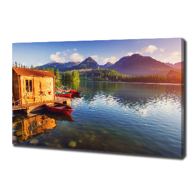 Foto quadro su tela Lago tra le montagne
