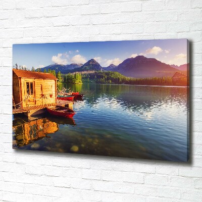 Foto quadro su tela Lago tra le montagne