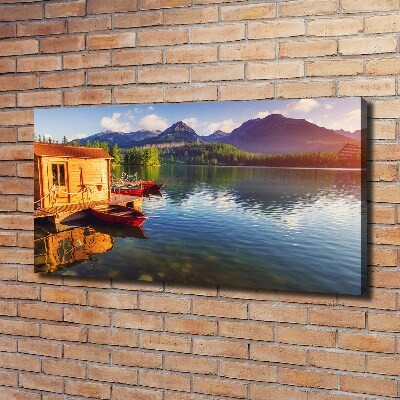 Foto quadro su tela Lago tra le montagne