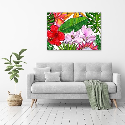 Quadro stampa su tela Fiori hawaiani