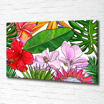 Quadro stampa su tela Fiori hawaiani