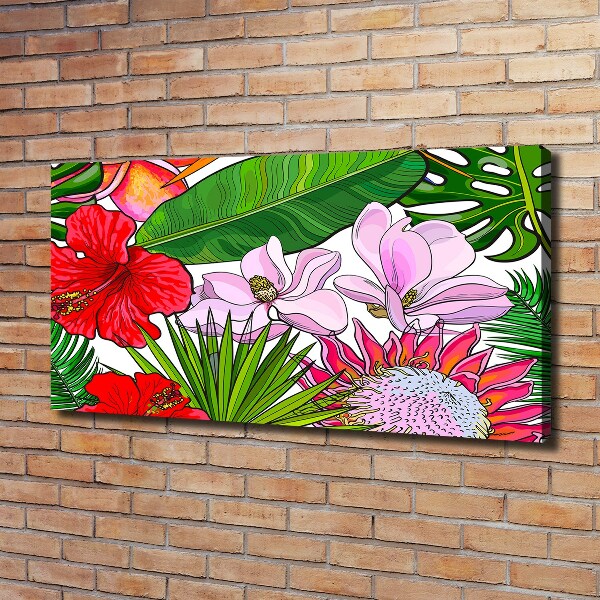 Quadro stampa su tela Fiori hawaiani