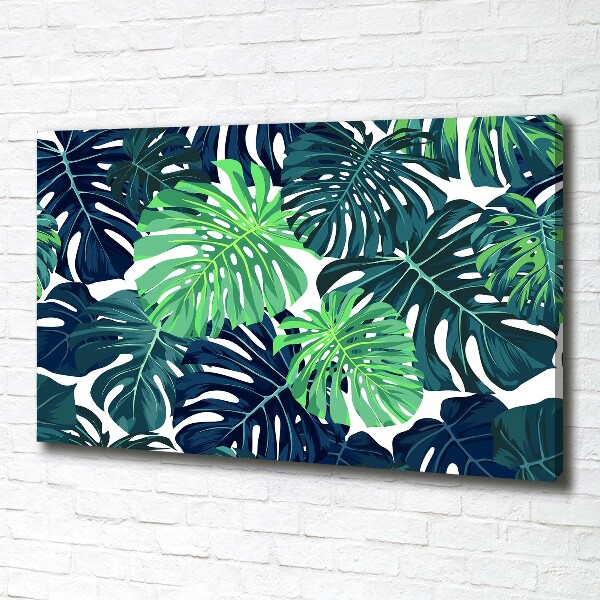 Quadro stampa su tela Foglie tropicali