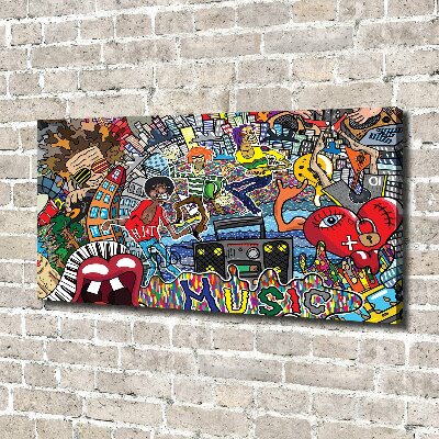 Quadro su tela Collage musicale