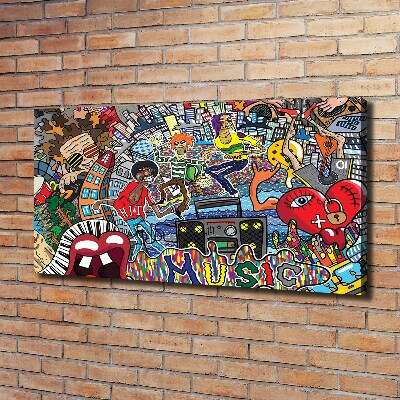 Quadro su tela Collage musicale