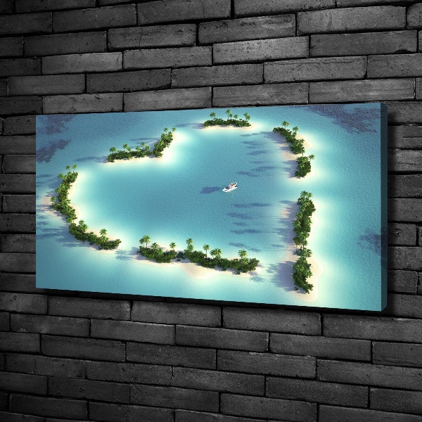 Quadro su tela Isole a forma di cuore