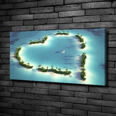 Quadro su tela Isole a forma di cuore