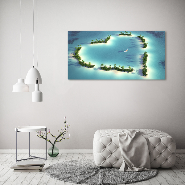 Quadro su tela Isole a forma di cuore