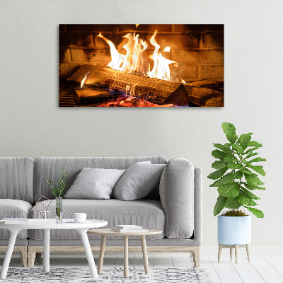 Quadro stampa su tela Legna nel camino