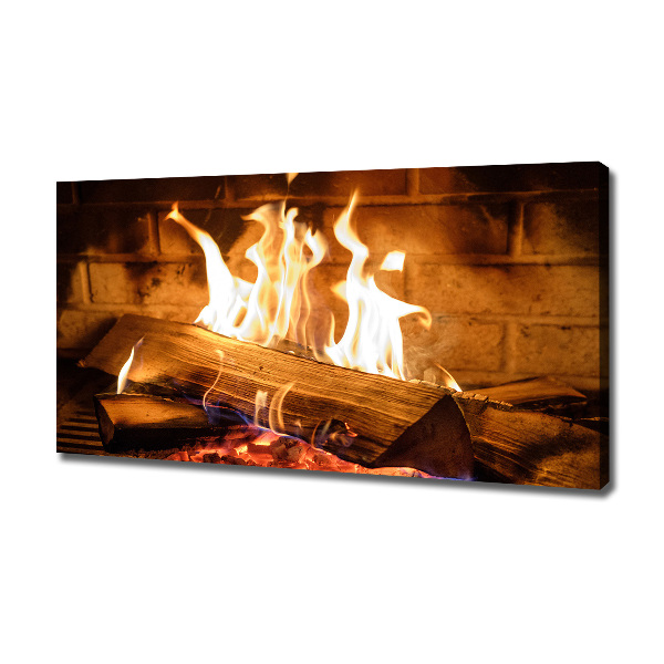 Quadro stampa su tela Legna nel camino