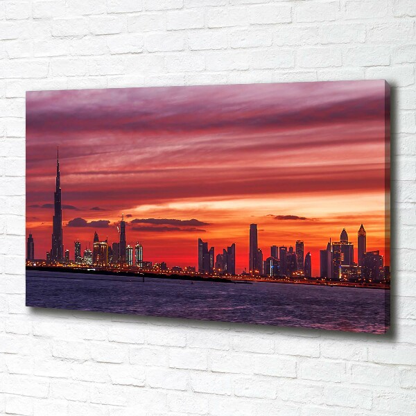 Quadro stampa su tela Tramonto Dubai