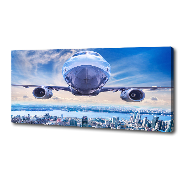 Quadro su tela Un aereo sopra la città