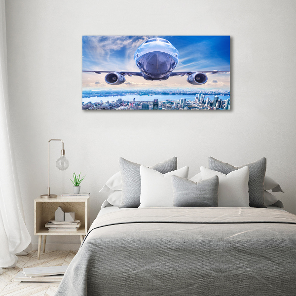 Quadro su tela Un aereo sopra la città