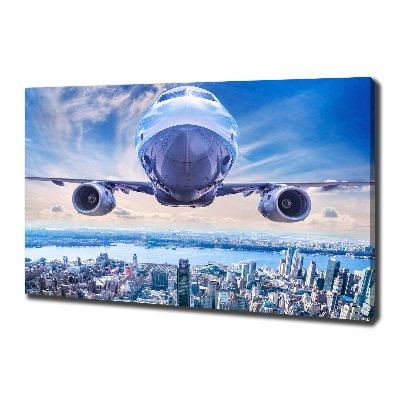 Quadro su tela Un aereo sopra la città