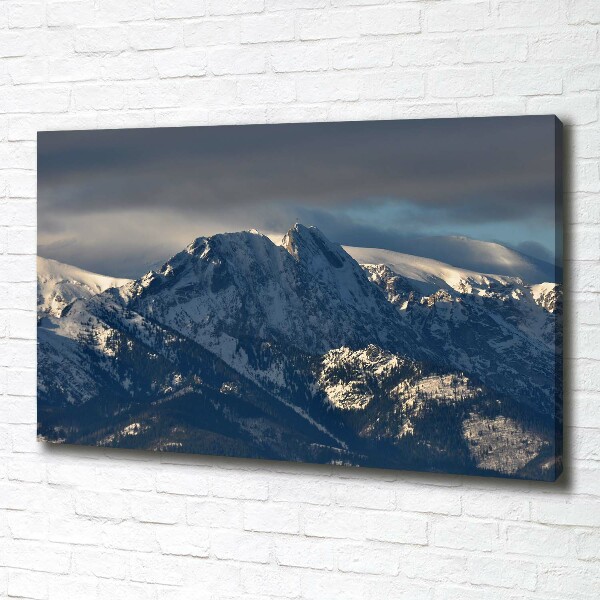 Foto quadro su tela Giewont in inverno