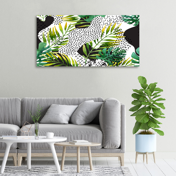 Quadro su tela Foglie tropicali