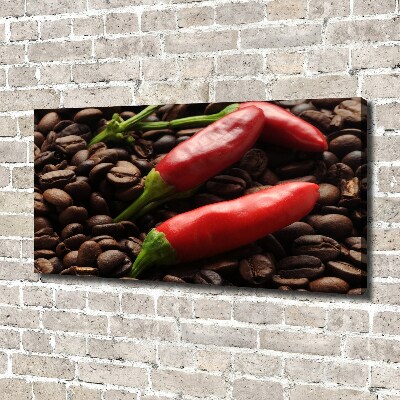 Quadro stampa su tela Peperoncino e caffè