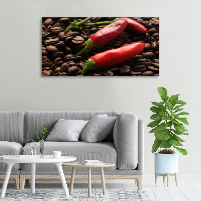 Quadro stampa su tela Peperoncino e caffè