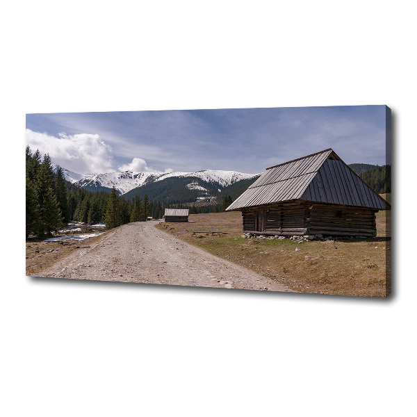 Quadro stampa su tela Un cottage in montagna