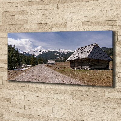 Quadro stampa su tela Un cottage in montagna