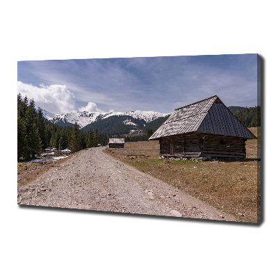 Quadro stampa su tela Un cottage in montagna