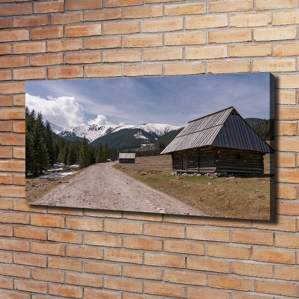 Quadro stampa su tela Un cottage in montagna