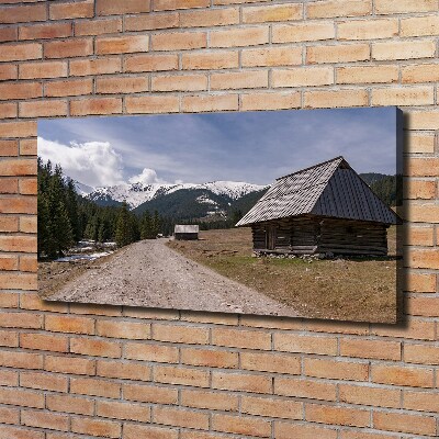 Quadro stampa su tela Un cottage in montagna